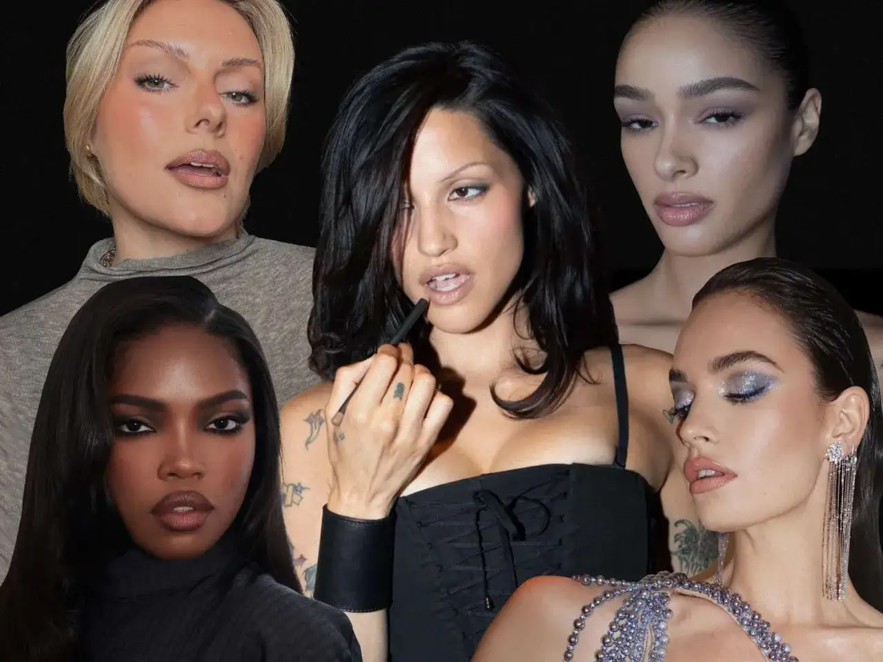 Cinque donne con makeup che esalta la palette colori freddi armocromia.