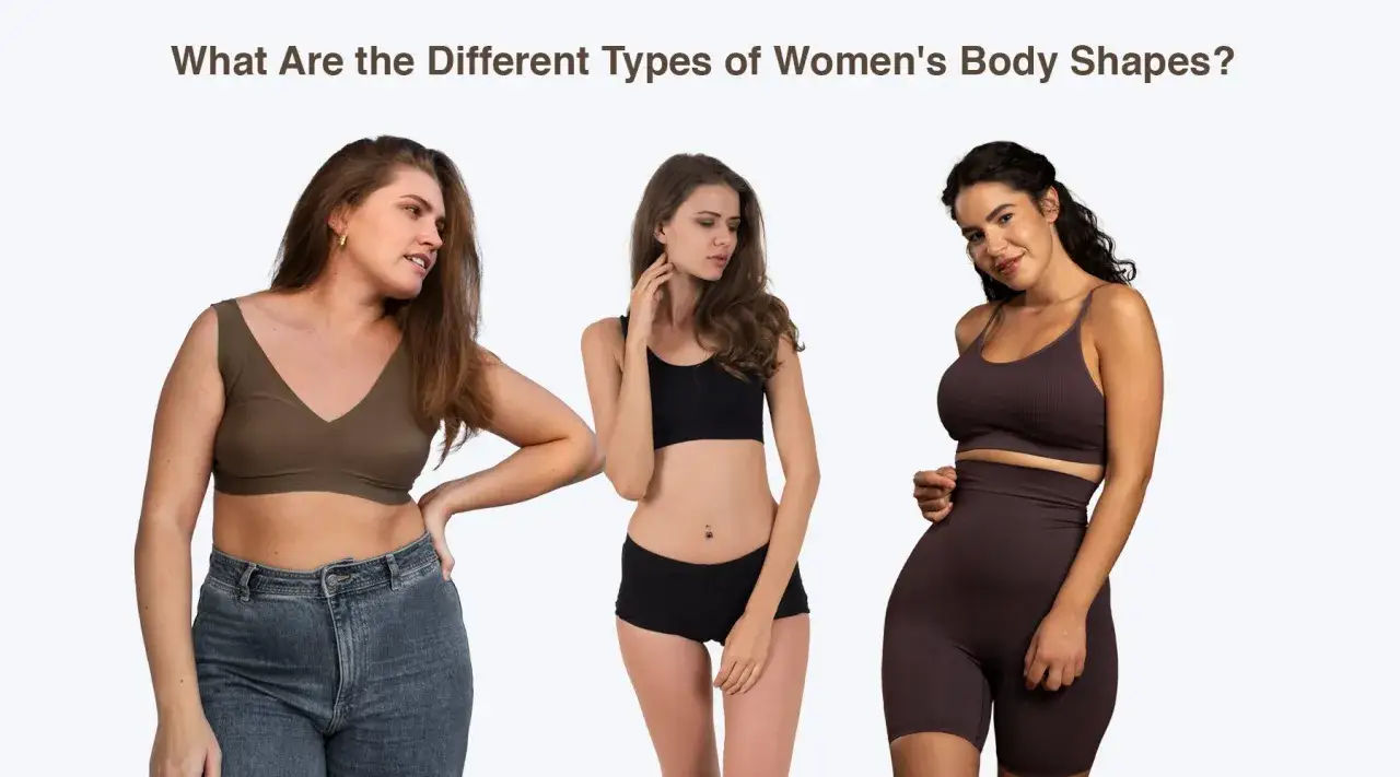 Tre donne mostrano diverse tipologie di fisico femminile, celebrando la variet&agrave; delle forme del corpo.